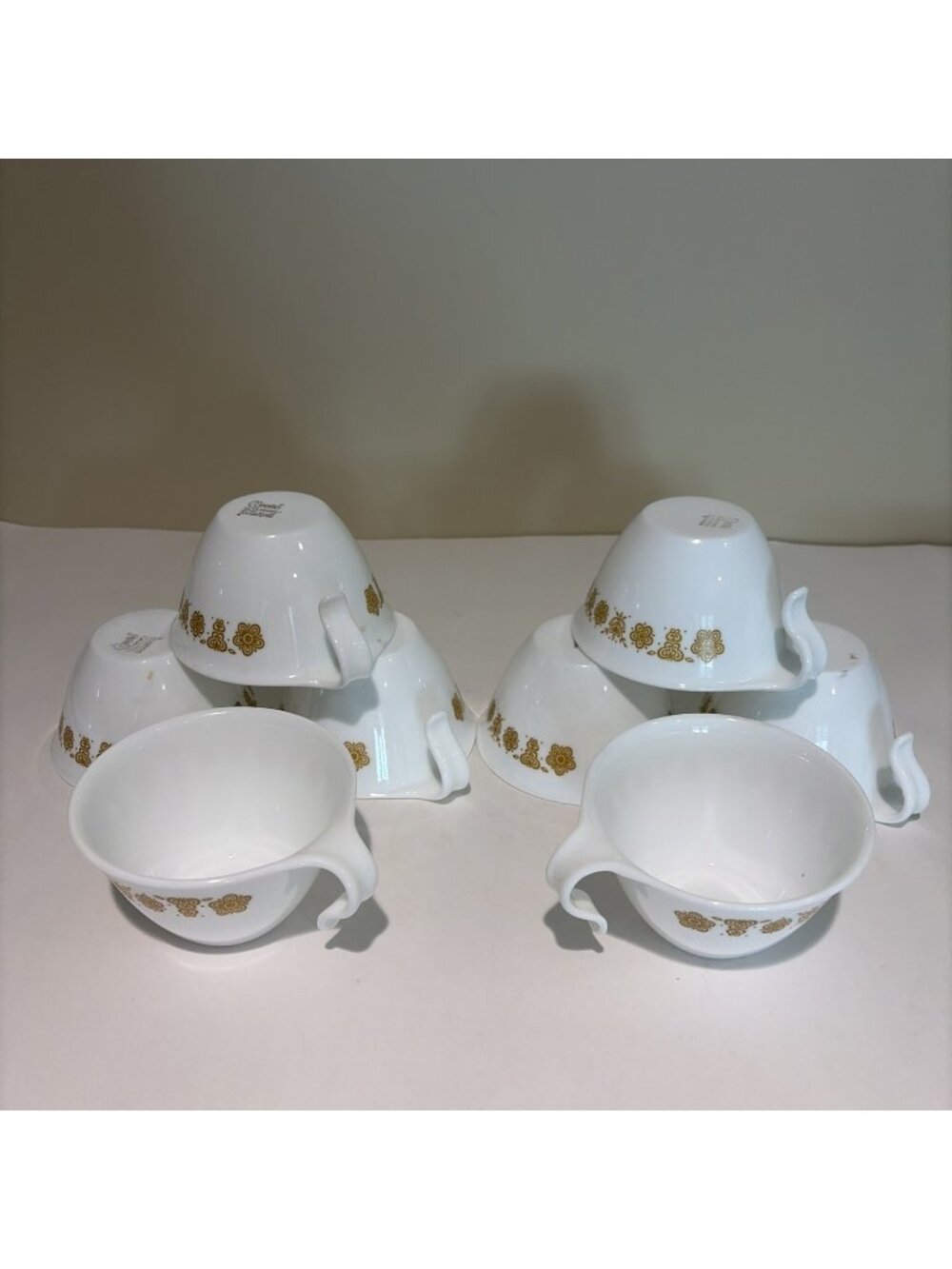 8 VTG Corelle BUTTERFLY GOLD Hook Handle Tea Coffee Cups Taylor Swift Anti Hero